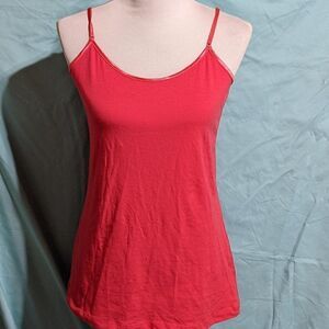 🆕NWT BRIGHT PINK FEMME BY TRESICS ADJUSTABLE SPAGHETTI STRAP TANK - LARGE